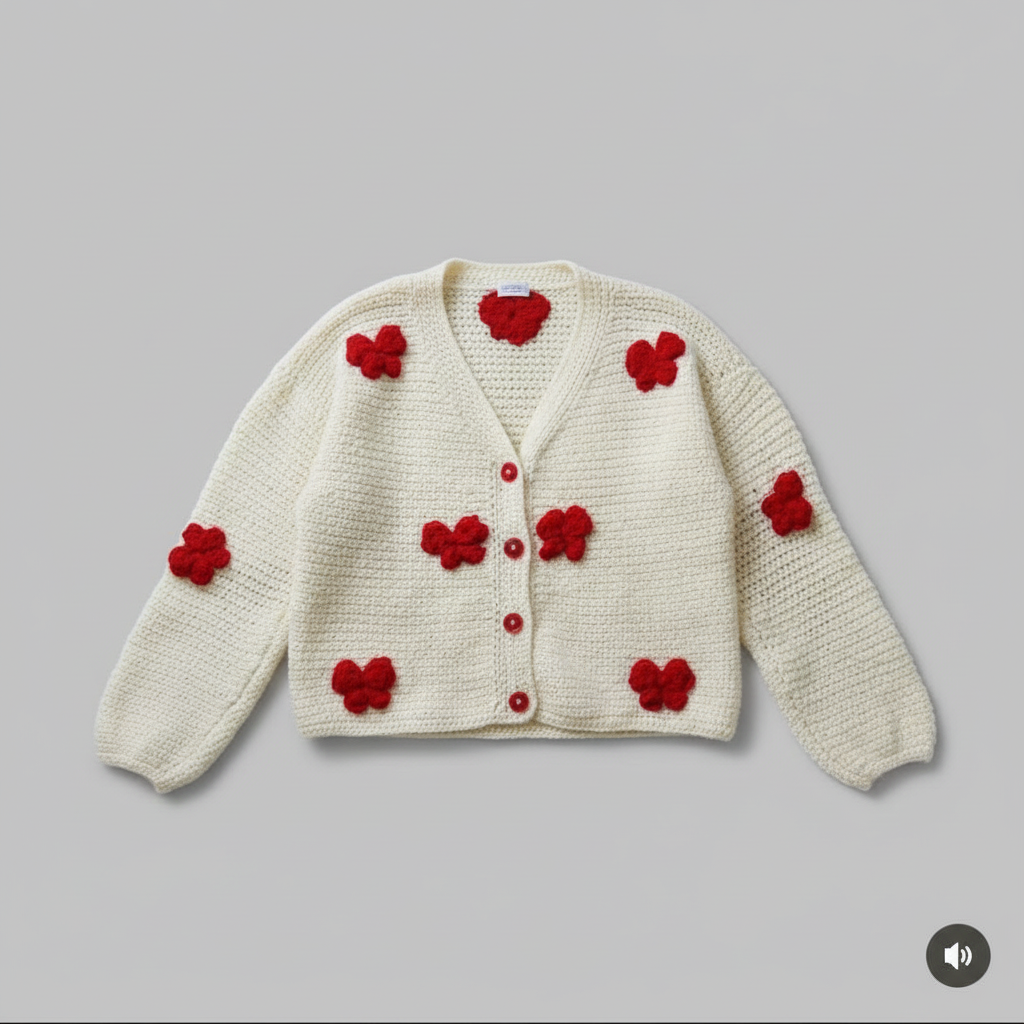  Crochet Flower Cardigan